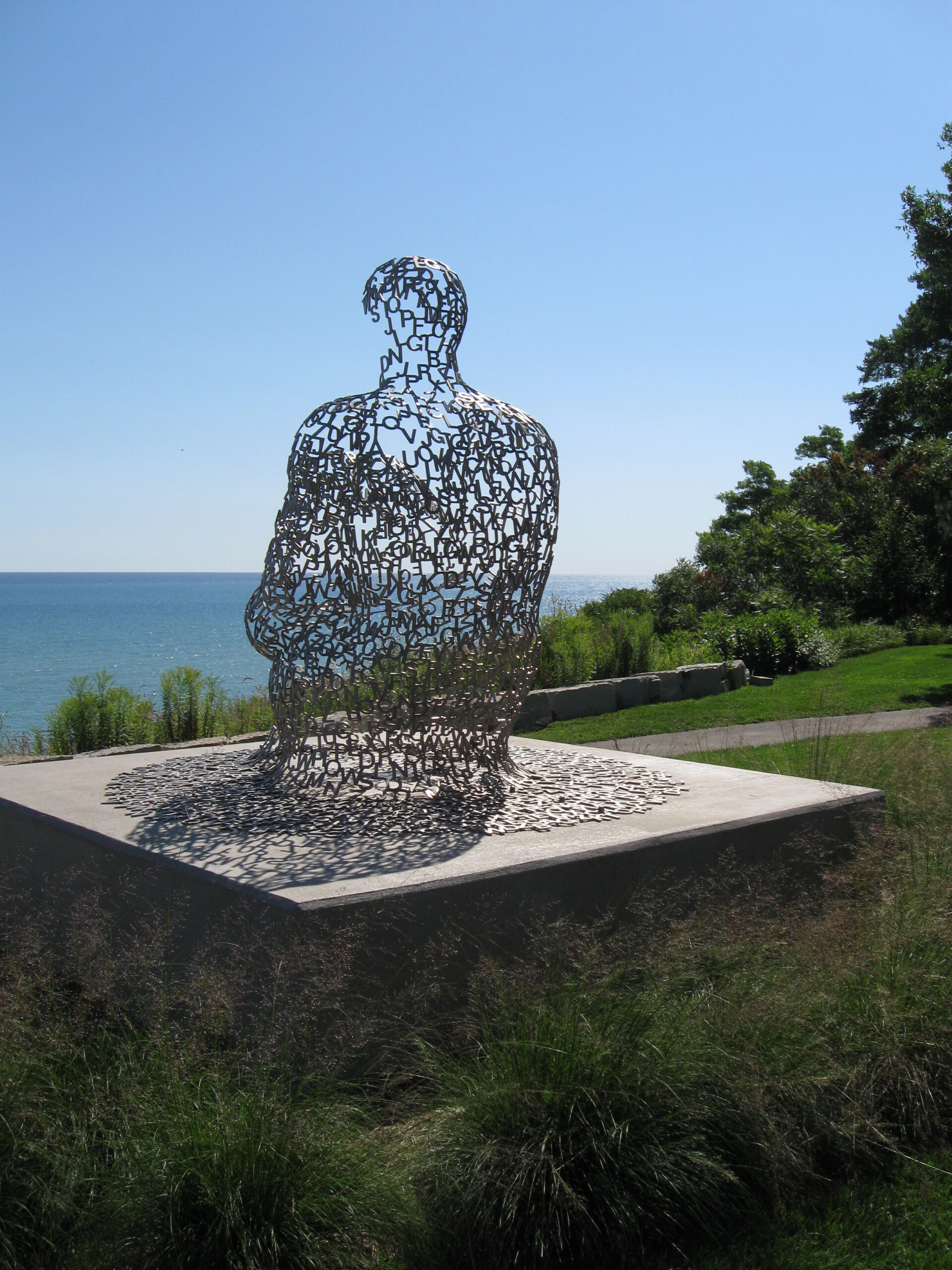 Plensa sculpture in Shorewood, WI.